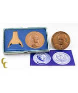 Medallic Art Company Comm Inaugural Bronze Medals President Nixon &amp; Ford - $41.57