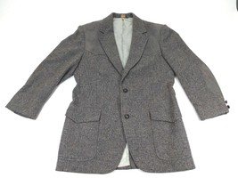PENDLETON 100% Pure Virgin Wool Jacket 40 TWEED blazer Sport Coat Elbow Patch - £35.65 GBP