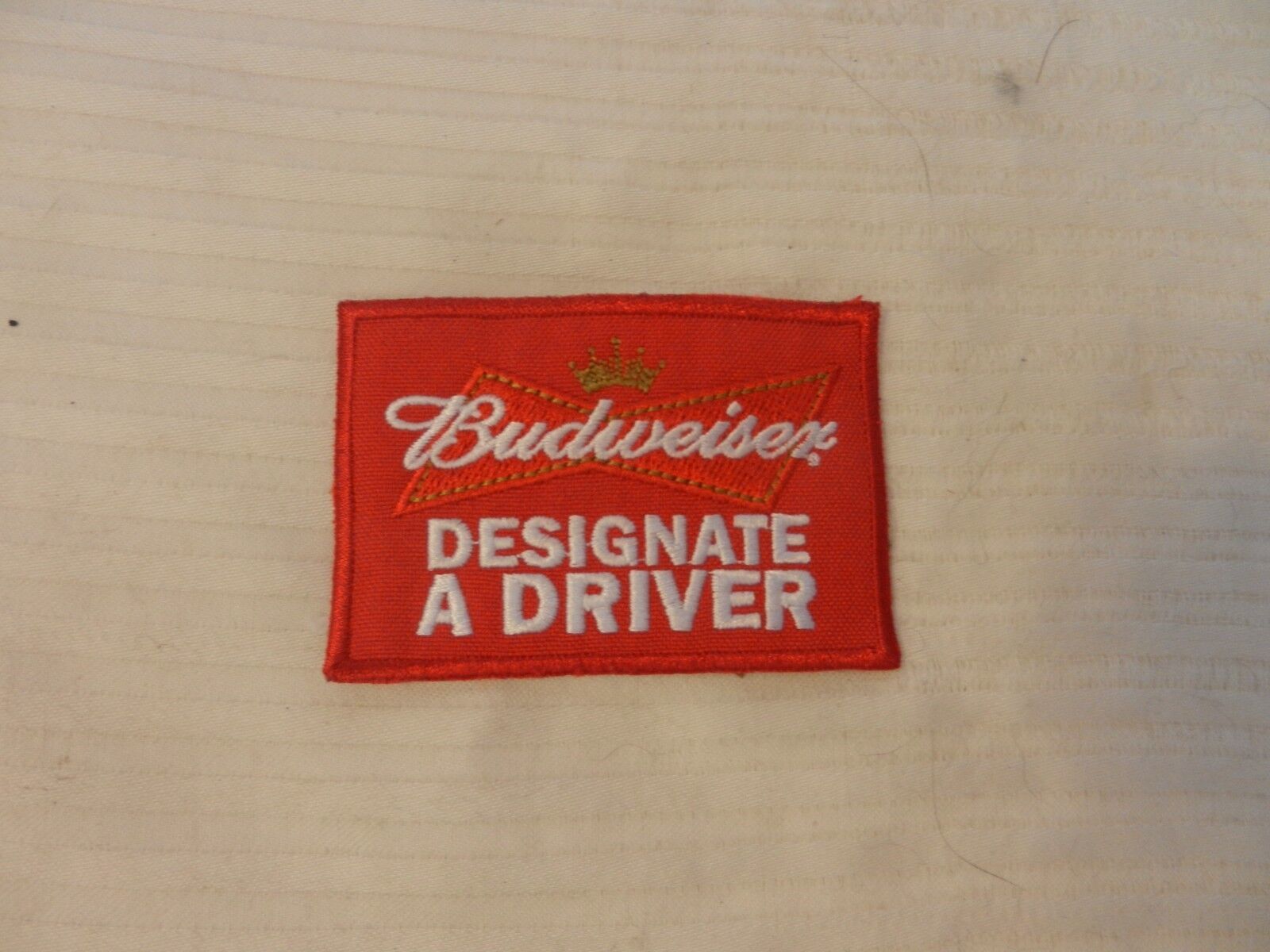 Budweiser Designate A Driver Red Logo Patch 3" x 2" - $15.00