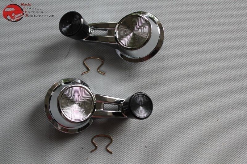 Door Vent Wind Wing Window Black Knob Double Arm Cranks Chevy Impala ...