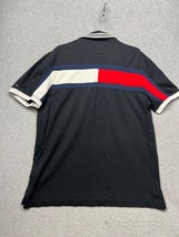 Vintage 80s 90s Y2k Tommy Hilfiger H85 Polo Shirt Mens XL Short Sleeve Black - £26.98 GBP