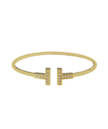 Tiffany T Diamond Wire Bracelet in 18k Gold - £1,842.97 GBP