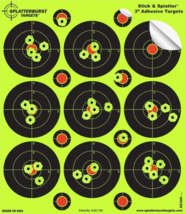 Splatterburst Targets 3&quot; (10 sheets per pack) (90 bulls w/ 80 repairs pa... - $17.70