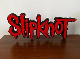 Slipknot Band Logo Sign Desk Display Red Black Heavy Metal Music Memorab... - $13.71