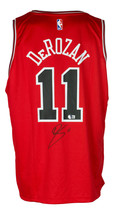 Demar Derozan Autografato Chicago Bulls Rosso Fanatici Maglia da Basket Bas - £224.77 GBP