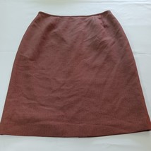 Back Zipper Women&#39;s Terracotta Polyester Skirt Size 14 Measured Waist 32 - €4,14 EUR