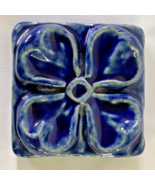 Pewaric Detroit Art Tile 2000 Cobalt Blue Flower Leaf Decorative Tile - €101,59 EUR
