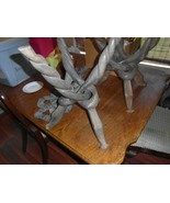 2 Vintage Rustic Lodge twisted Driftwood  end table stand carved driftwood - £55.52 GBP