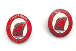 Holland America Cruise 50 Day Mariner Society Lot of 2 Red Enamel Pins - $7.91