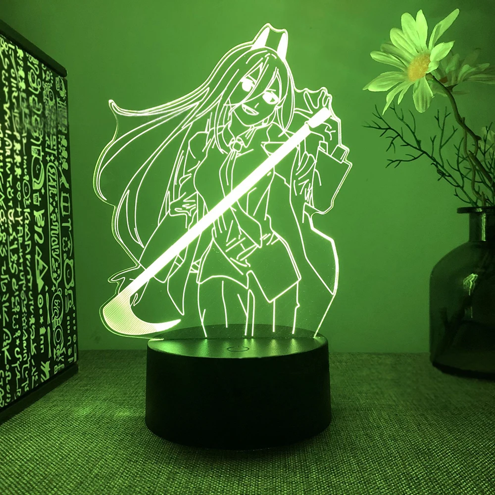 Newest Anime Led Light Chainsaw Man for Bedroom Decoration Nightlight Bi... - $7.93
