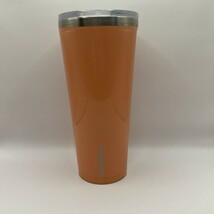 Corkcicle Insulated Stainless Steel Tumbler/Thermos 16 Oz Glossy Coral O... - $6.90