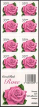 Coral Pink Rose Pane of Twenty 33 Cent Postage Stamps Scott 3052ef - $17.95