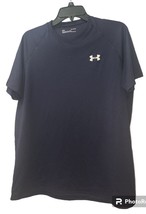 Under Armour Mens Tshirt Blue Short Sleeves Heat Gear Pattern Size Mediu... - £6.78 GBP