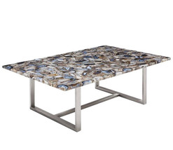 Agate Stone Coffee Table, Sofa Table, Low Table, Sofa Side Table, Patio Furnitur - £5,195.81 GBP