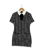 New BeBop Dress Womens Small Black White Tweed Academic Wednesday Addams... - $51.43 CAD