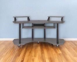 71" Dark Gray and Black Music Recording Studio Desk - $20,820.86 MXN
