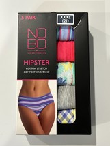 Women&#39;s No Boundaries Cotton Hipster Panties 5 Pair Pack Size 3XL XXXL (... - £6.22 GBP