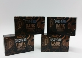 (4) Axe Dark Temptation Face &amp; Body Soap Bars 3.5 Oz Each Bar Sealed - £15.47 GBP