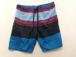 Burnside Apparel Co. Men&#39;s Size 38 Blue-Red-Black Striped Drawstring Boa... - $11.04 CAD