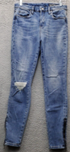 BLANKNYC The Bond Jeans Womens Size 28 Blue Denim Mid Rise Skinny Leg Ankle Zip - $20.29