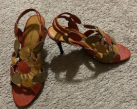 Women&#39;s Heels Multi-Color Ann Marina Size 6 1/2M Heel 3 1/2 Inch  Strapp... - $32.99