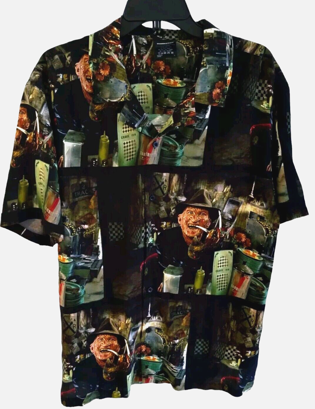Freddy Krueger Nightmare on Elm Street  All Over Print Button Up Shirt M... - $123.74