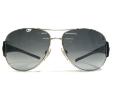Ralph Lauren Sunglasses RL7008 9001/8G Black Silver Wrap Aviators Black Lenses - $55.88
