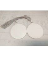Wood Christmas Ornament Blanks Pre-Drilled Holes Wood Burning Tags Set 6... - $564.31 MXN