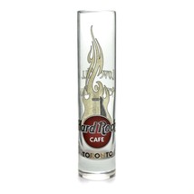 Hard Rock Cafe Toronto Love All Serve All Tall 7.5&quot; Shot Glass Flame Sho... - $11.85