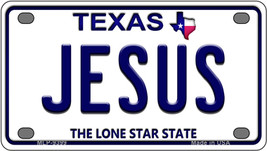 Jesus Texas Novelty Mini Metal License Plate Tag - £11.76 GBP