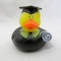Graduation Rubber Duck 2&quot; Cap Gown Diploma Duckie Mortar Board Celebrate Toy - £6.72 GBP