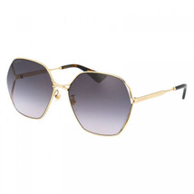 GUCCI GG0818SA 001 Gold/Grey 63-17-140 Sunglasses New Authentic - $264.59