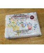 Vtg Cannon Monticello Floral Print Full Flat Sheet  Garden Cottagecore F... - $450.21 MXN
