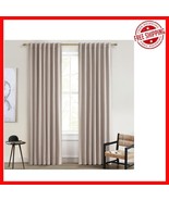 Chic 90&#39;&#39; Farmhouse Blackout Curtains - Energy Efficient Linen Drapes, 2... - $76.22
