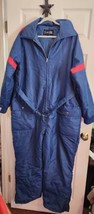 Vtg Sears Work Leisure Snowsuit Snowmobile Snow Coveralls Mens Large Quilted - £39.14 GBP