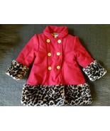 Penelope Mack Girls 3T Faux Fur Animal Cheetah Print Dressy Coat Gold Bu... - £3.97 GBP