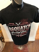 Vintage Camiseta Hombre Talla L Sasquatch Supervivencia Equipo Messing Con - £7.08 GBP