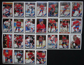 1991-92 O-Pee-Chee OPC Montreal Canadiens Team Set of 25 Hockey Cards - £4.72 GBP