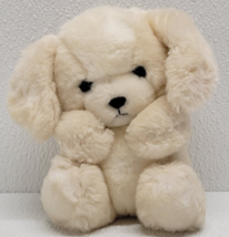 Vintage 1989 24k Polar Puff Baby Puffs Dog Plush #4110 Cream Color 6&quot; Cute Soft - £38.94 GBP