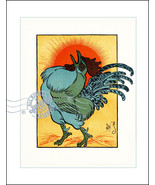MORNING SUNSHINE ROOSTER (1903) William Wallace Denslow Art Print ~ Wake... - £42.24 GBP