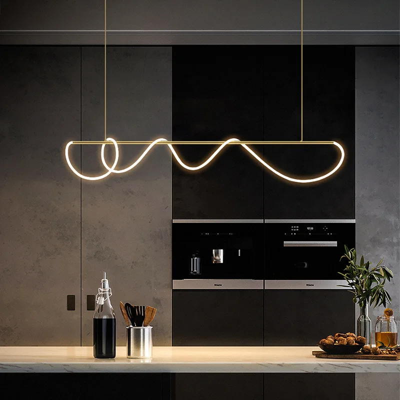 S for living room dining pendant modern style hanging lamp for ceiling linear lamp long thumb200