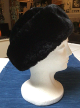 Vintage MARIVA ENGLAND Pillbox Bowler Black Soft Hat ~781A - £34.36 GBP