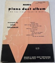 Marks Simplified Piano Duet Album Volume 3 by Louis Sugarman Beginner VTG 1954 - £6.02 GBP