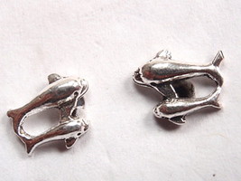 Mother Dolphin and Baby Stud Earrings 925 Sterling Silver Corona Sun Jewelry - £2.51 GBP