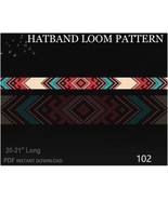 Delica Beads Hatband Pattern No.102 - Band Loom Stitch Pattern - Hatband... - $5.81 CAD