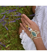 White bridal ring bracelet, amethyst bohemian macrame jewelry, amazonite  - $95.73 CAD