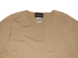 Sag Harbor Tan Short Sleeve Knit Shirt NEW Size L - £11.66 GBP