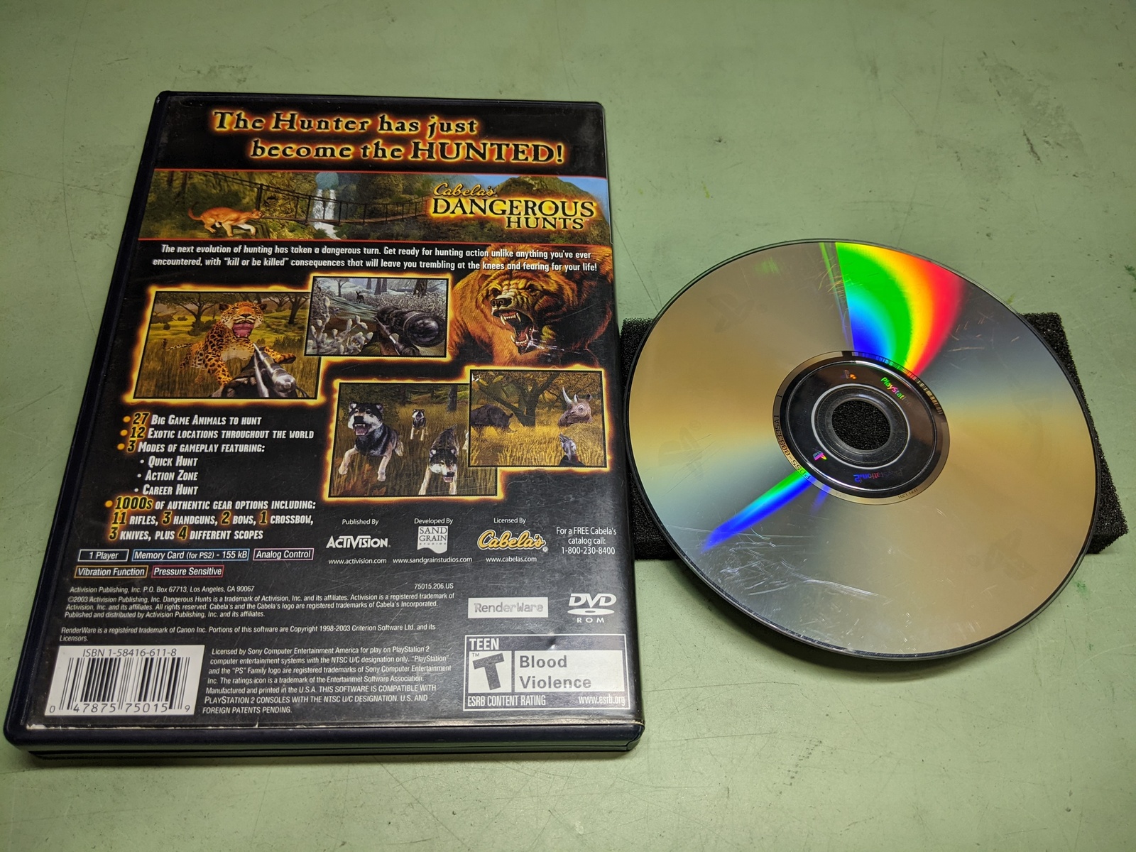 Cabela's Dangerous Hunts Sony PlayStation 2 Disk and Case Item image 2