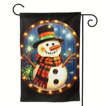 New Christmas Snowman Winter Holiday Garden Flag 12&quot;X18&quot; Welcome Double Sided - $5.93