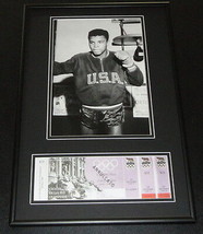 Muhammad Ali Cassius Clay 1960 Olympics Framed Repro Ticket &amp; Photo Disp... - $69.29